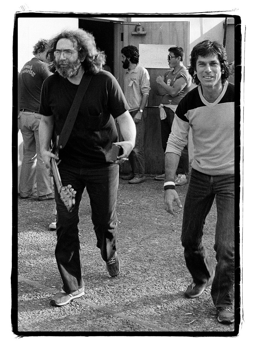 GratefulDead_ByEdPerlstein_B680-1.jpgJerry Garcia and Mickey Hart walking backstage. 1977