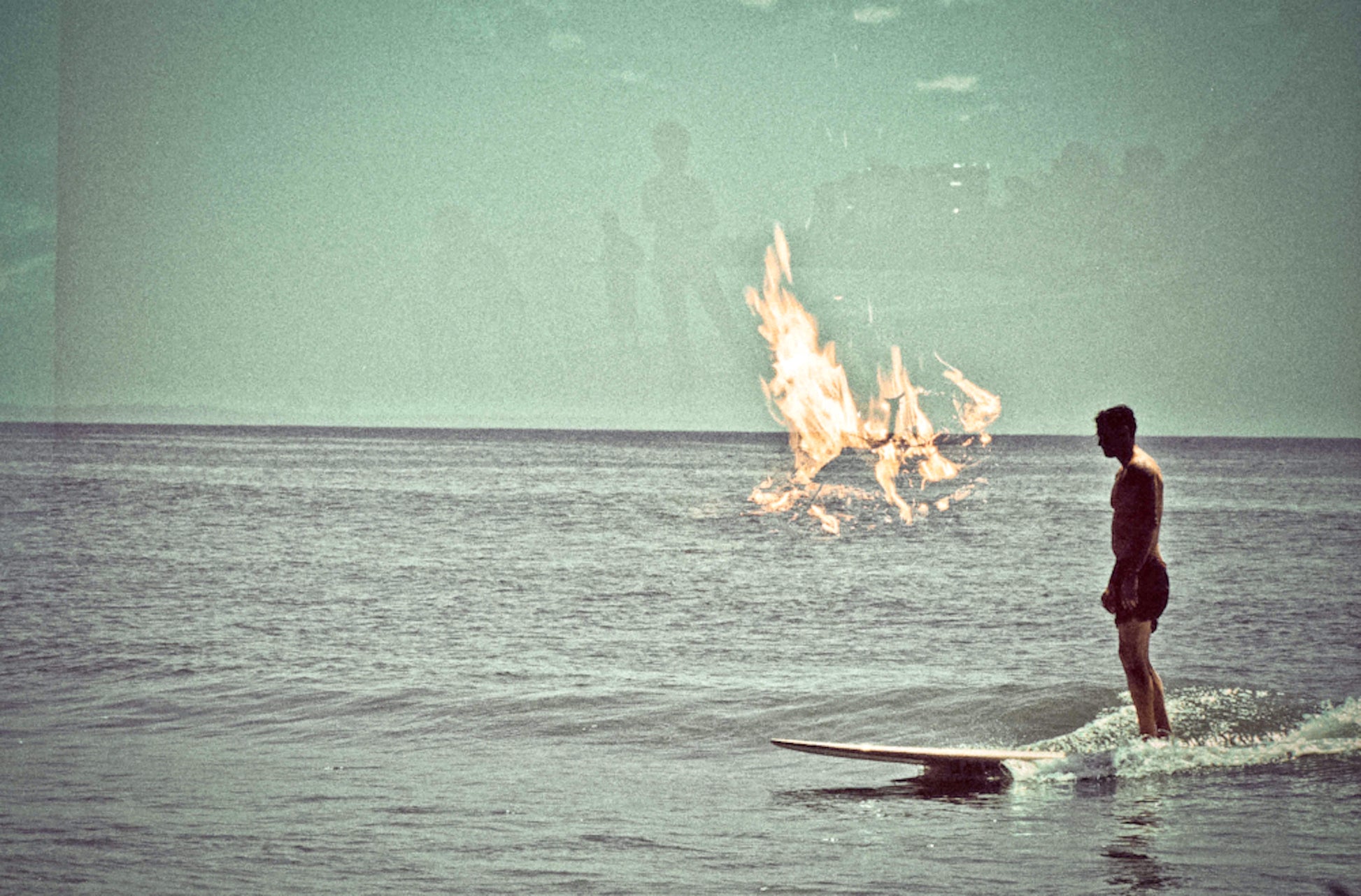 Surfer on Fire